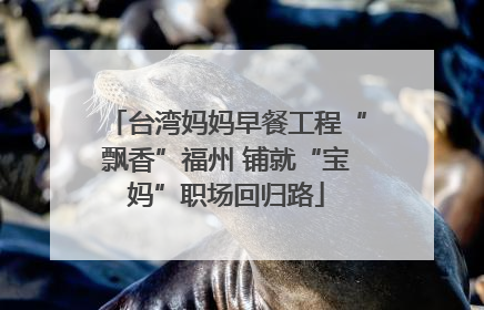 台湾妈妈早餐工程“飘香”福州 铺就“宝妈”职场回归路