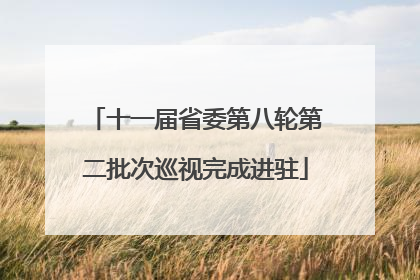 十一届省委第八轮第二批次巡视完成进驻
