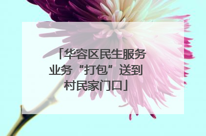 华容区民生服务业务“打包”送到村民家门口