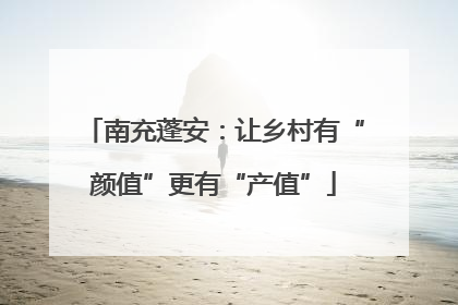 南充蓬安：让乡村有“颜值”更有“产值”