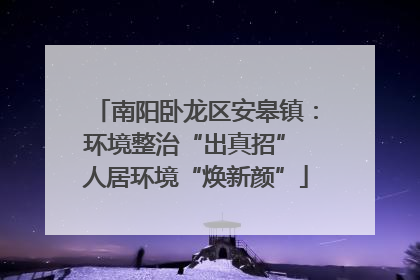 南阳卧龙区安皋镇：环境整治“出真招” 人居环境“焕新颜”