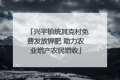 兴平镇统其克村免费发放钾肥 助力农业增产农民增收