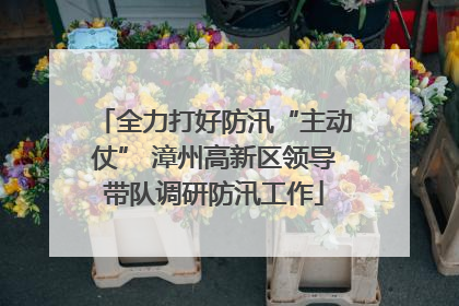 全力打好防汛“主动仗” 漳州高新区领导带队调研防汛工作