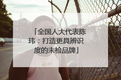 全国人大代表陈玮：打造更具辨识度的未检品牌
