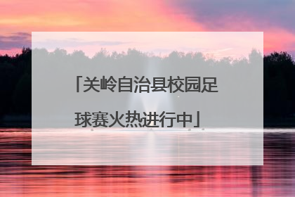 关岭自治县校园足球赛火热进行中
