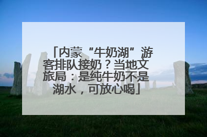 内蒙“牛奶湖”游客排队接奶？当地文旅局：是纯牛奶不是湖水，可放心喝