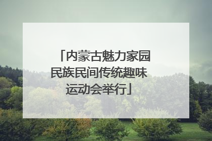 内蒙古魅力家园民族民间传统趣味运动会举行