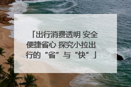 出行消费透明 安全便捷省心 探究小拉出行的“省”与“快”