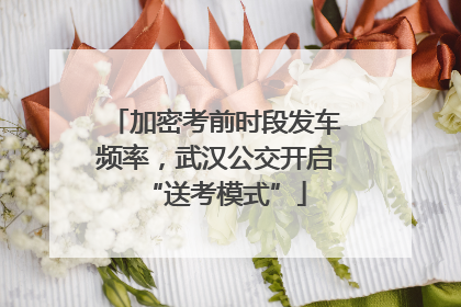 加密考前时段发车频率，武汉公交开启“送考模式”