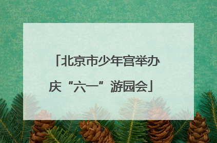 北京市少年宫举办庆“六一”游园会