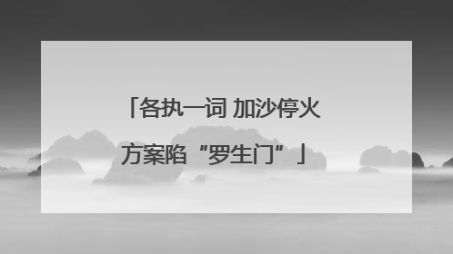 各执一词 加沙停火方案陷“罗生门”
