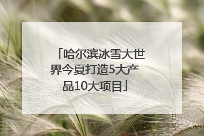哈尔滨冰雪大世界今夏打造5大产品10大项目
