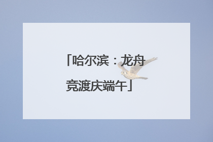 哈尔滨：龙舟竞渡庆端午