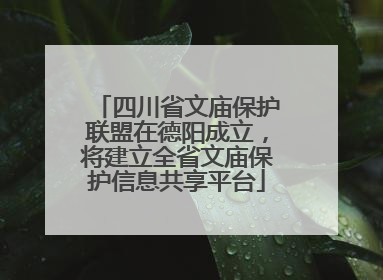 四川省文庙保护联盟在德阳成立，将建立全省文庙保护信息共享平台