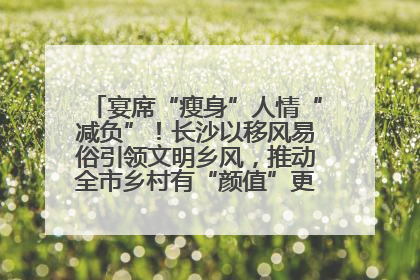 宴席“瘦身”人情“减负”！长沙以移风易俗引领文明乡风，推动全市乡村有“颜值”更显“气质”