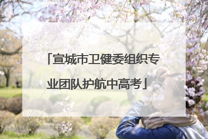 宣城市卫健委组织专业团队护航中高考