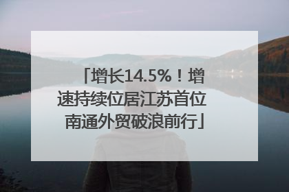 增长14.5%！增速持续位居江苏首位 南通外贸破浪前行