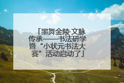 墨舞金陵·文脉传承——书法研学暨“小状元书法大赛”活动启动了