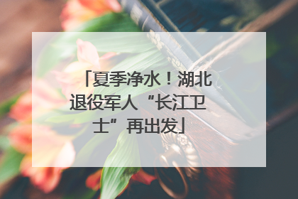 夏季净水！湖北退役军人“长江卫士”再出发