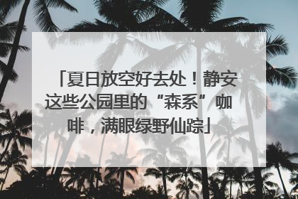 夏日放空好去处！静安这些公园里的“森系”咖啡，满眼绿野仙踪