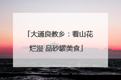 大通良教乡：看山花烂漫 品砂罐美食