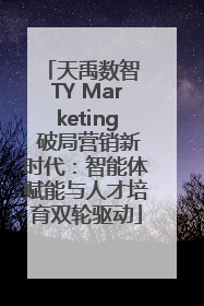 天禹数智 TY Marketing 破局营销新时代：智能体赋能与人才培育双轮驱动