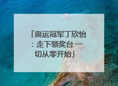 奥运冠军丁欣怡：走下领奖台 一切从零开始