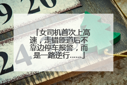女司机首次上高速，走错匝道后不靠边停车报警，而是一路逆行……