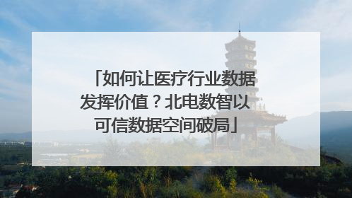 如何让医疗行业数据发挥价值？北电数智以可信数据空间破局