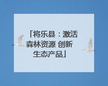 将乐县：激活森林资源 创新生态产品