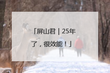 屏山君｜25年了，很效能！