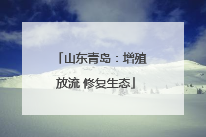 山东青岛：增殖放流 修复生态