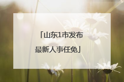 山东1市发布最新人事任免