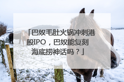 巴奴毛肚火锅冲刺港股IPO，巴奴能复刻海底捞神话吗？