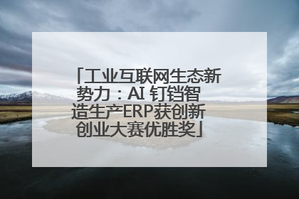 工业互联网生态新势力：AI 钉铛智造生产ERP获创新创业大赛优胜奖