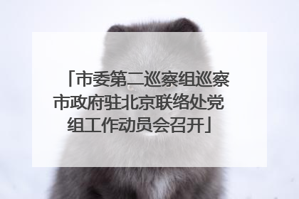 市委第二巡察组巡察市政府驻北京联络处党组工作动员会召开
