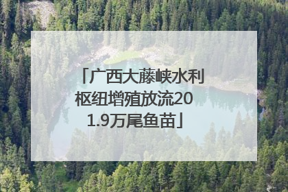 广西大藤峡水利枢纽增殖放流201.9万尾鱼苗