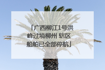 广西柳江1号洪峰过境柳州 辖区船舶已全部停航