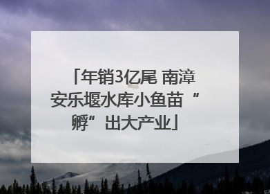 年销3亿尾 南漳安乐堰水库小鱼苗“孵”出大产业