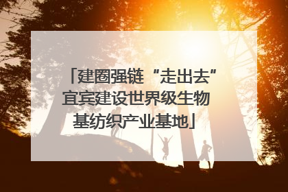 建圈强链“走出去” 宜宾建设世界级生物基纺织产业基地