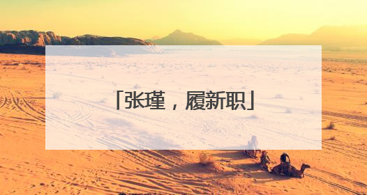 张瑾，履新职