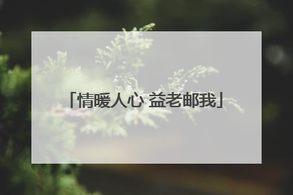 情暖人心 益老邮我