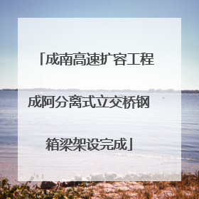 成南高速扩容工程成阿分离式立交桥钢箱梁架设完成