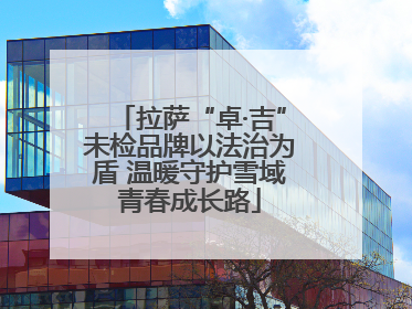 拉萨“卓·吉”未检品牌以法治为盾 温暖守护雪域青春成长路