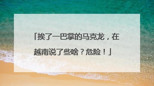 挨了一巴掌的马克龙，在越南说了些啥？危险！