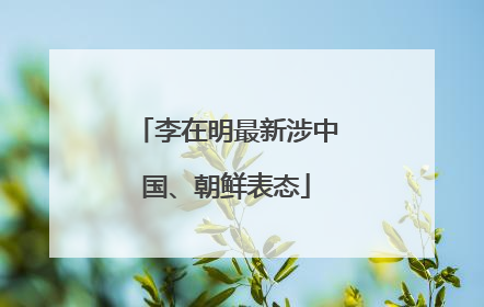 李在明最新涉中国、朝鲜表态