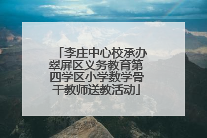李庄中心校承办翠屏区义务教育第四学区小学数学骨干教师送教活动