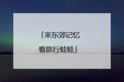 来东郊记忆 看旅行蛙蛙