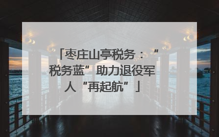 枣庄山亭税务：“税务蓝”助力退役军人“再起航”