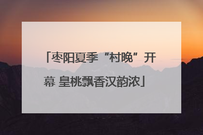 枣阳夏季“村晚”开幕 皇桃飘香汉韵浓